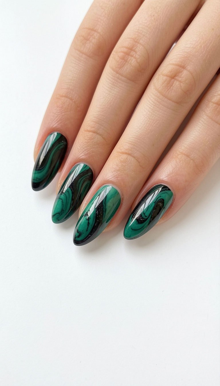 Marble Swirl Nails