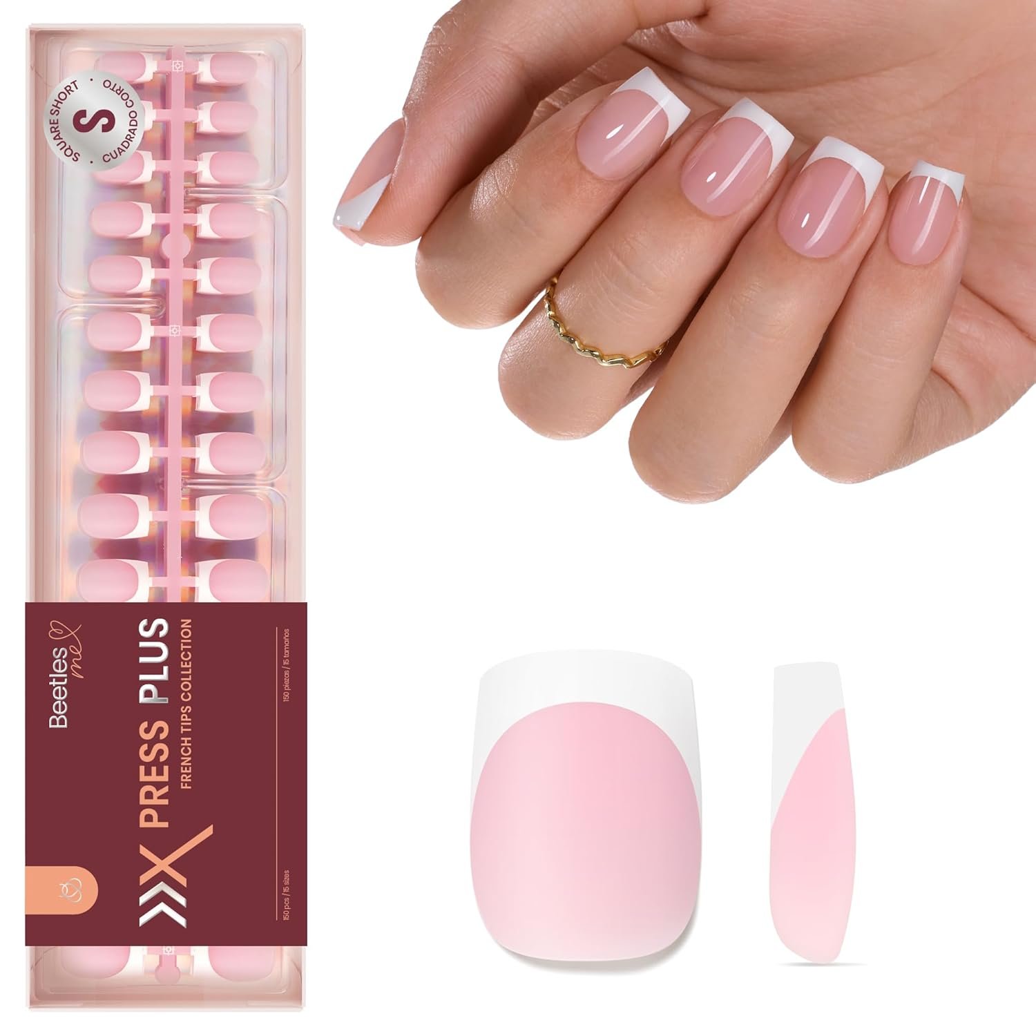 French Tips Press On Nails (150 PCS)
