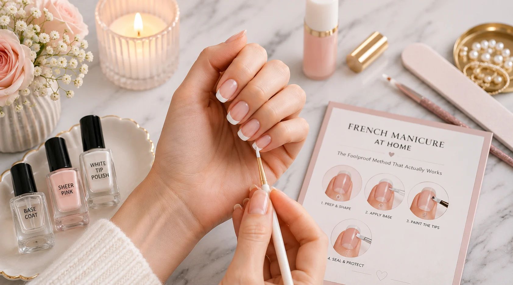 French Manicure at Home