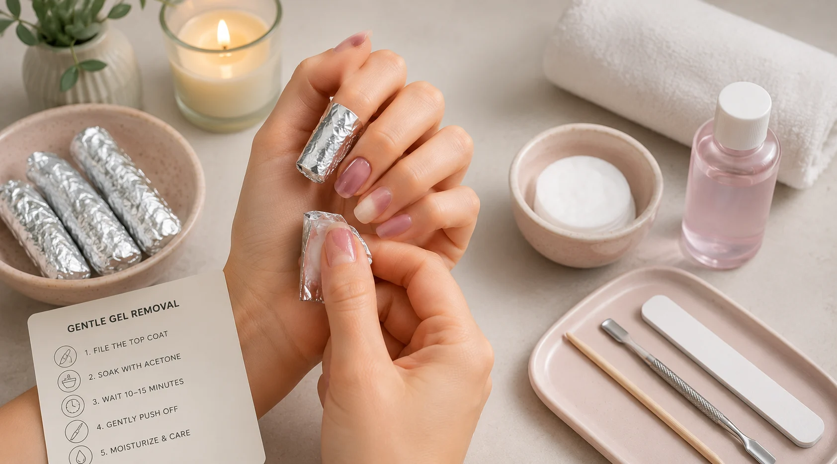 How to Remove Gel Nails at Home